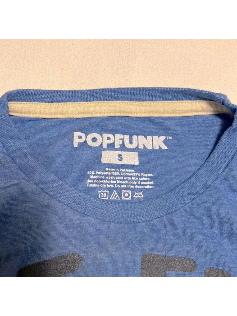 Popfunk NASA "Not Flat We Checked" Blue Graphic Tee Unisex Small - Picture 3 of 3